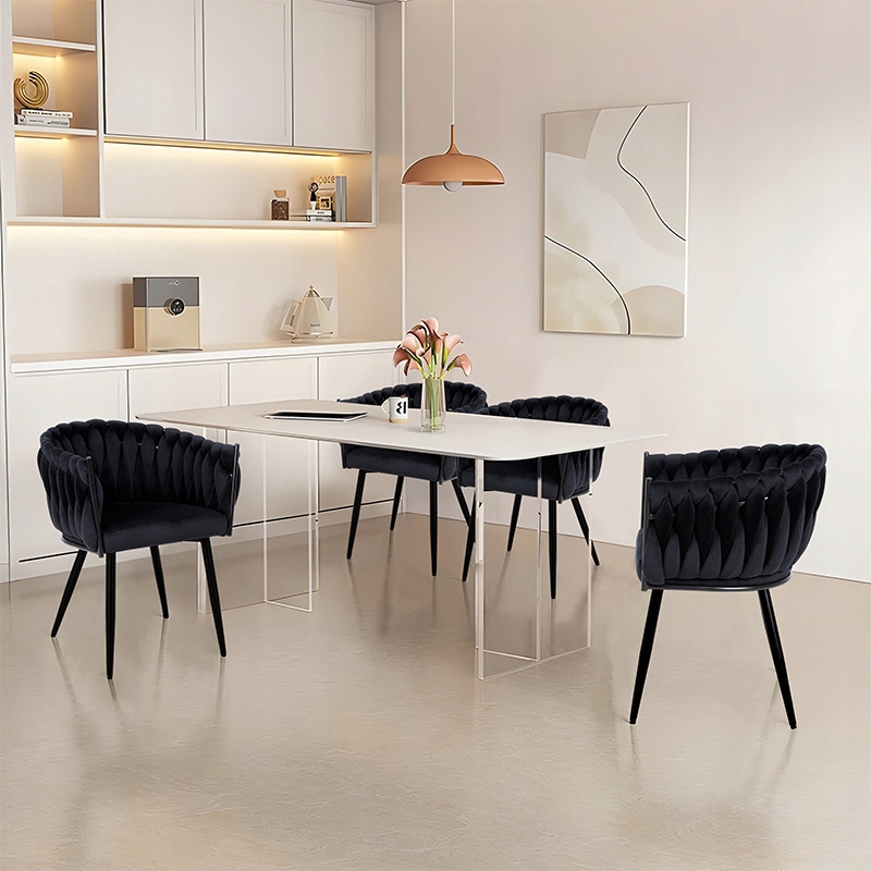 FOTEL KRZESŁO WELUROWE TAPICEROWANE RISO CZARNY NOGI CZARNE Kod producenta RISO-BL-BL