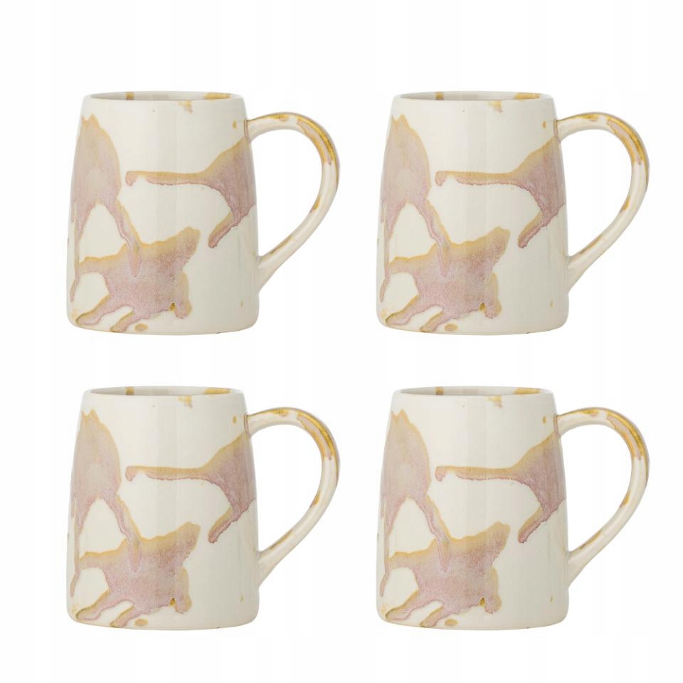 Bloomingville Winnie Hrnček 370 ml Sada 4 hrnčekov Ružová