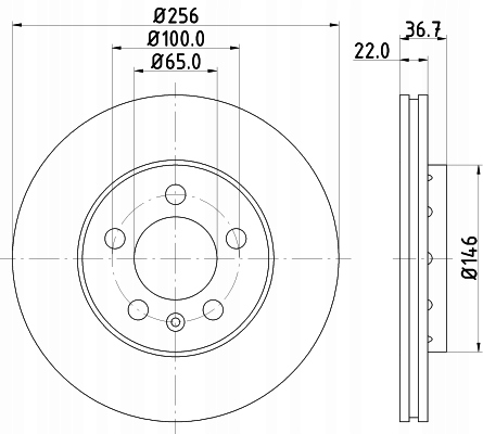 HELLA 2 x TARCZA HAMULCOWA 8DD355127-291