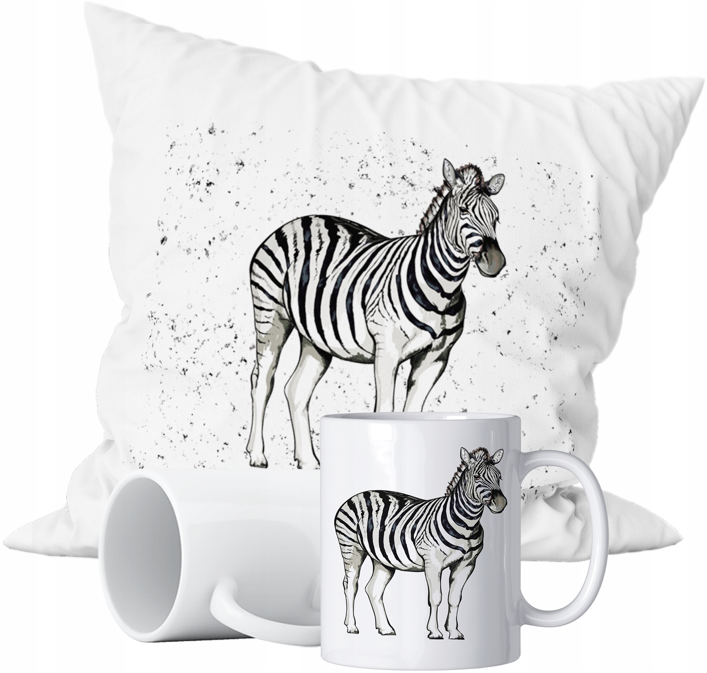 

Zestaw Kubek+poduszka Zebra Motyw Upominek
