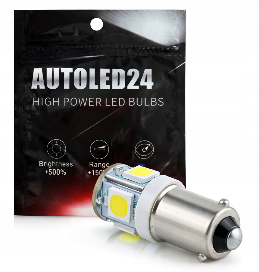 Żarówka 5 Led 5050 Smd BA9s T4W Biała 12V Retrify Automotive