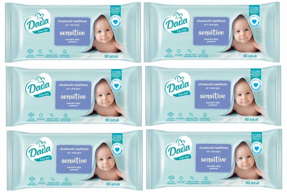 Chusteczki nawilżane Dada Extra Soft Sensitive 480