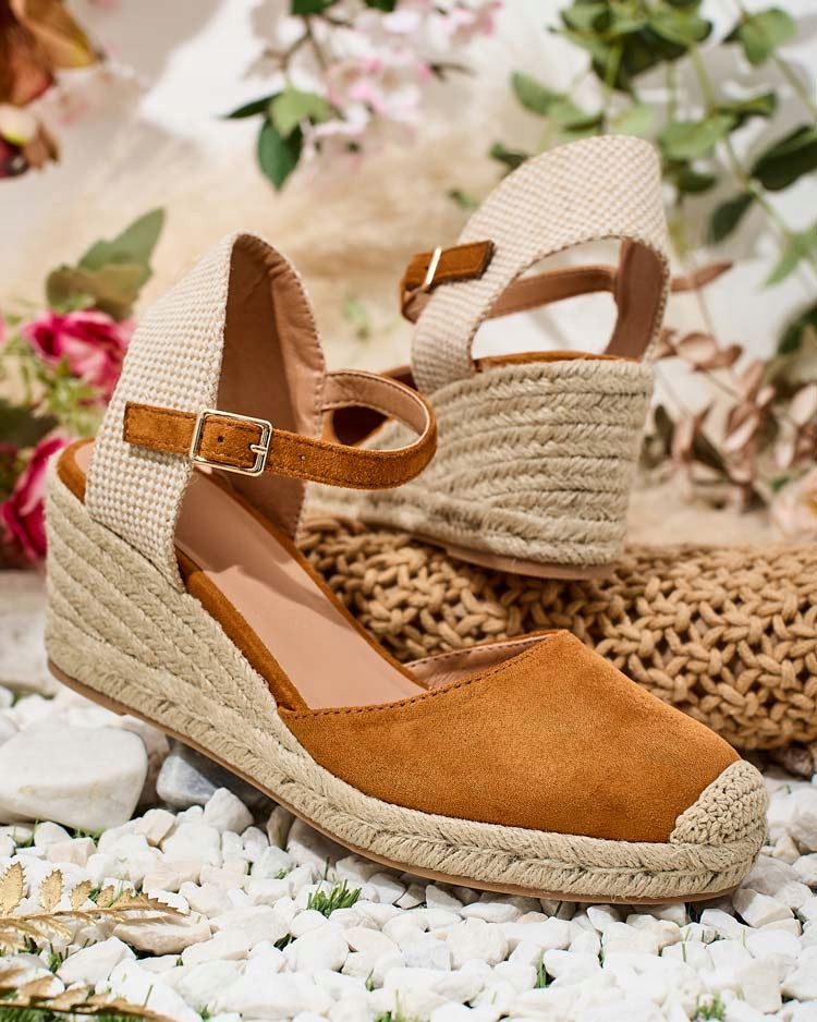 BRĄZOWE ESPADRYLE DAMSKIE MOFINE 37 Marka Royalfashion