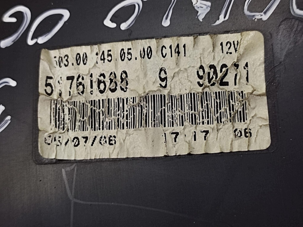 FIAT DOBLO and dials 51761688
