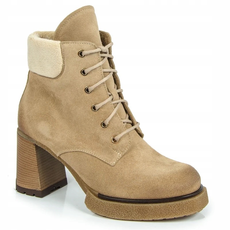 Lemar 60441 Kotníkové Boty Sloupek Kůže Béžová Cappucino 36