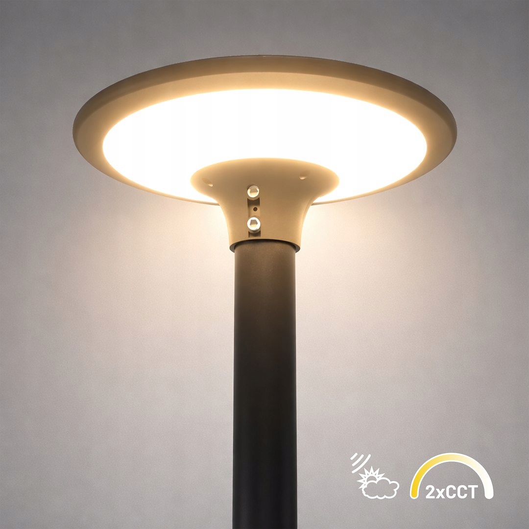 Solárna lampa Patio 20W 2100Lm 3000/CCT 40Cm IP65