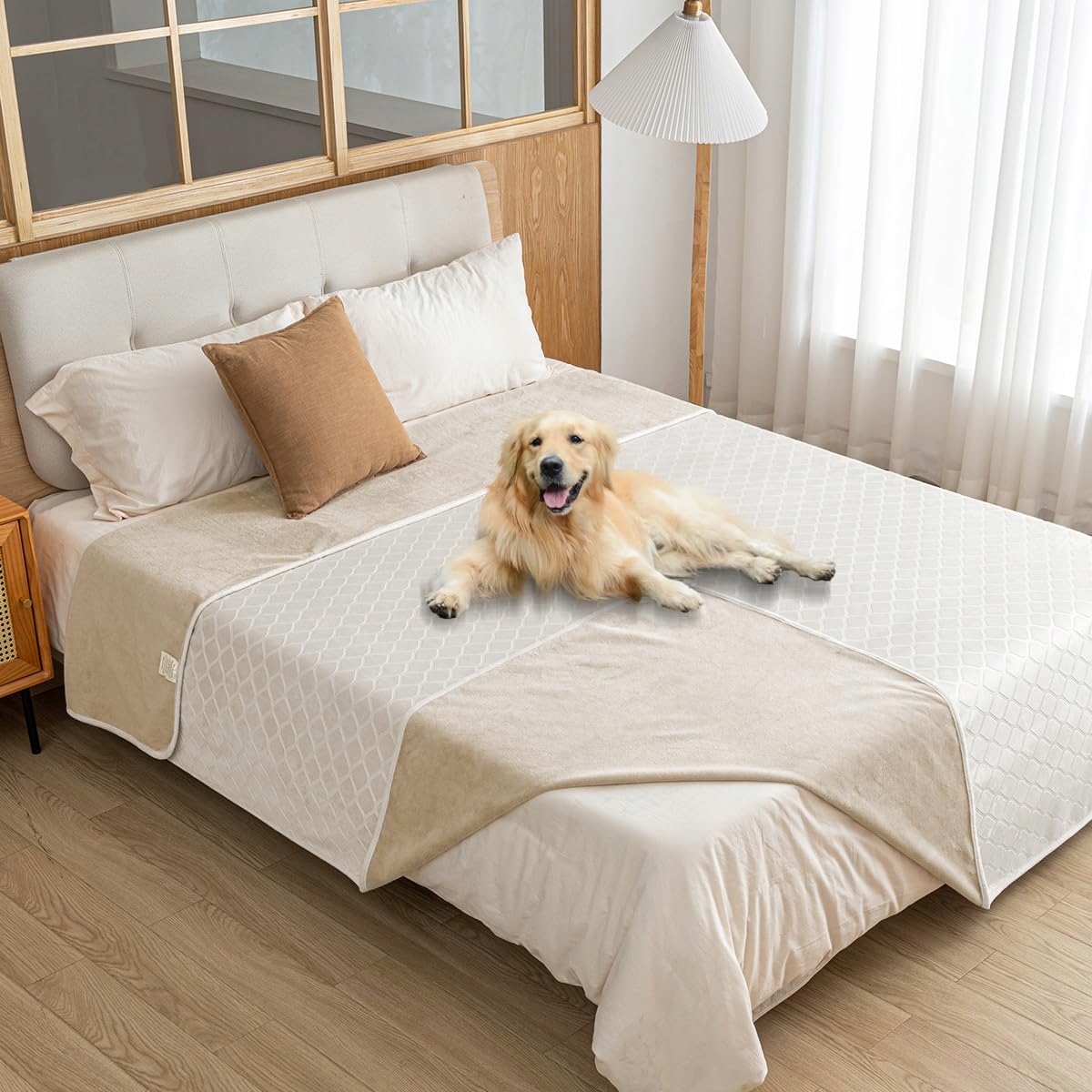 Ochranná podložka na postel pro psa, protiskluzová, voděodolná, 100 x 120 cm