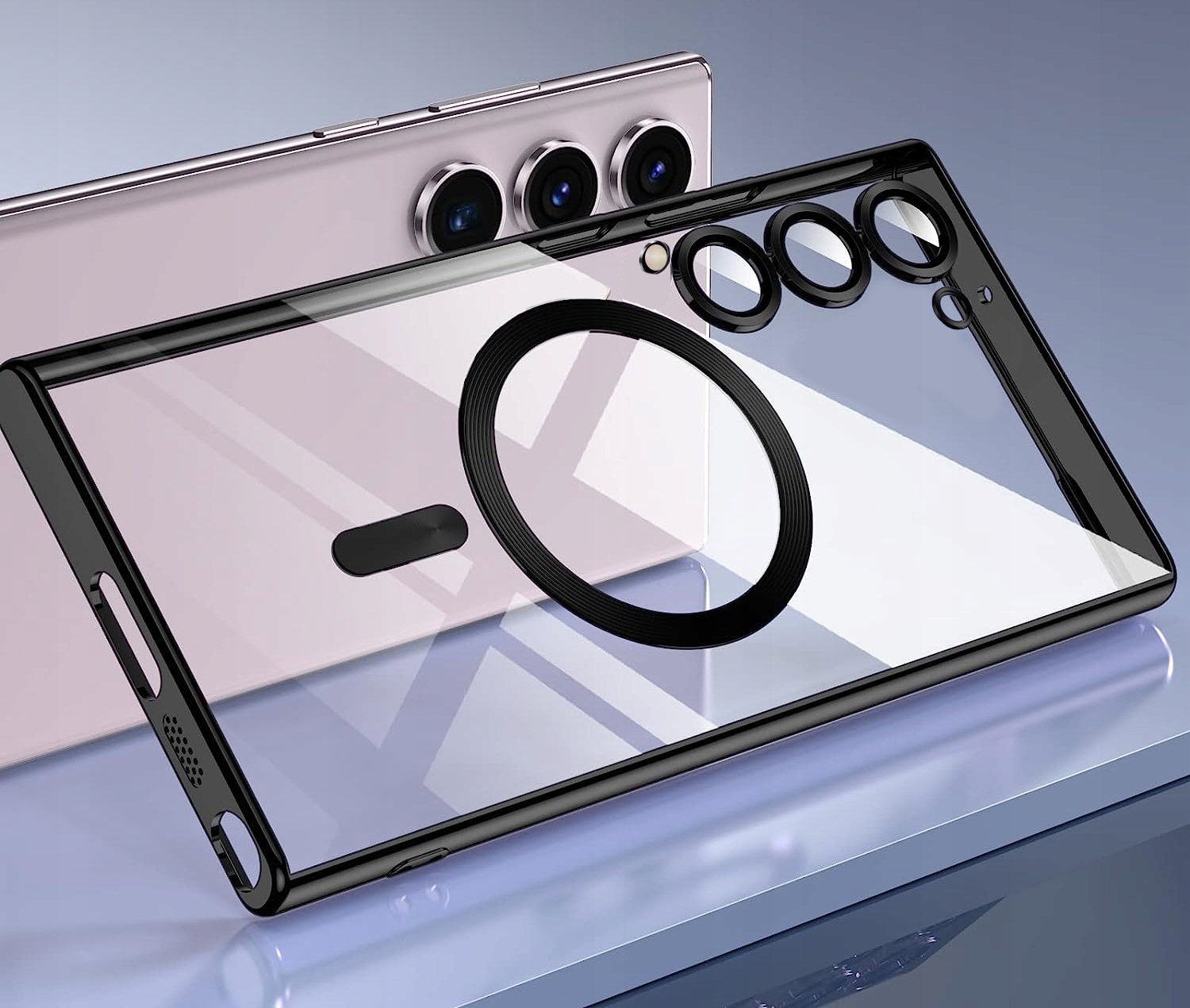 ETUI MAGNETYCZNE DO MAGSAFE DO SAMSUNG S21 FE 5G +SZKŁO Marka Nela-Styl