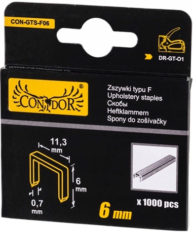 

Zszywki Tapicerskie Taker Zszywacz 6mm 1000 szt. F
