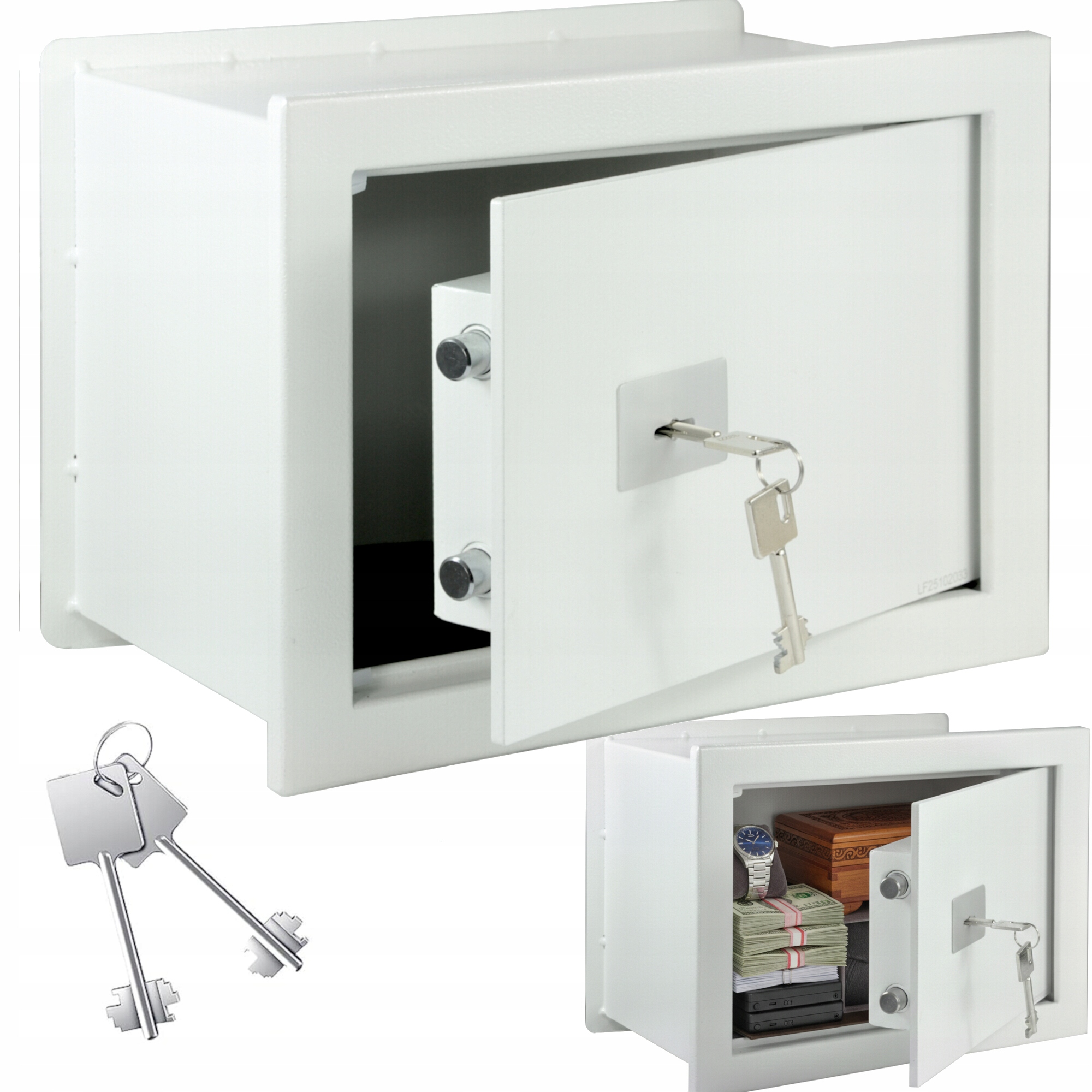 Sejf Ścienny Do Wmurowania Zabudowy Ściany Muru Na Klucz Kasa Pancerna