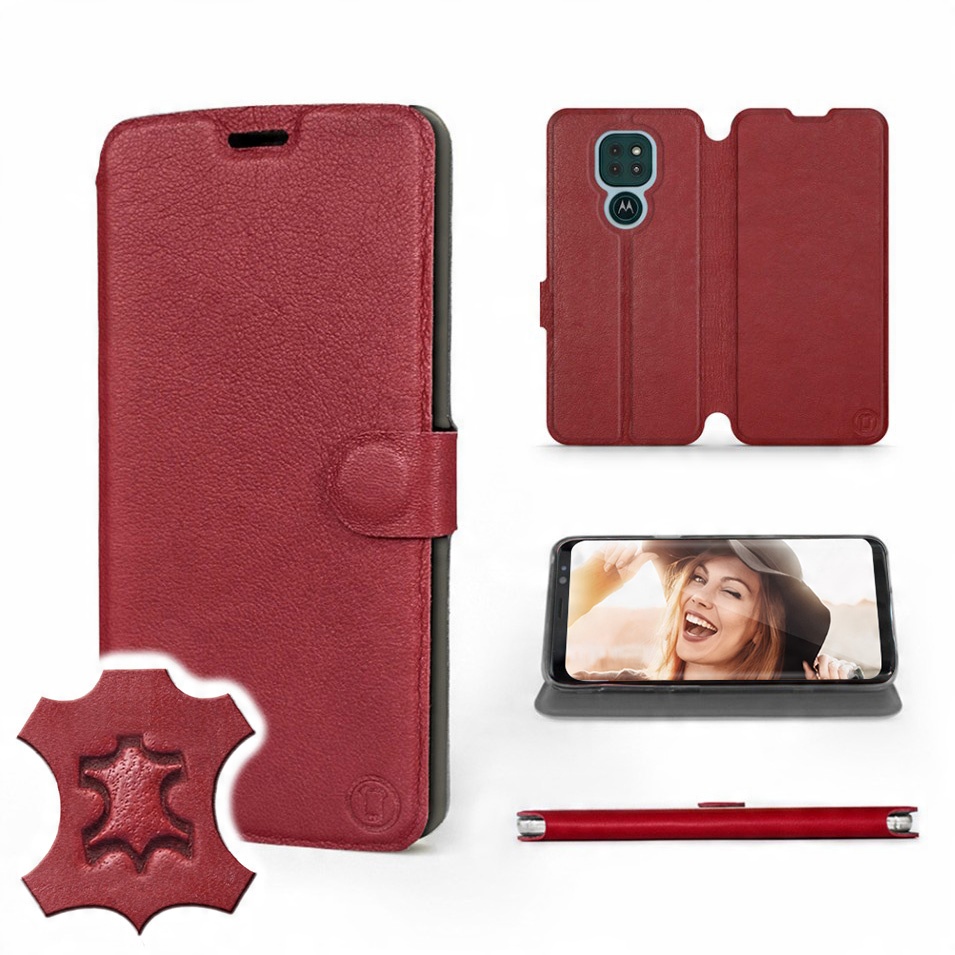 

Etui Mobiwear do Motorola Moto G9 Play - Dark Red