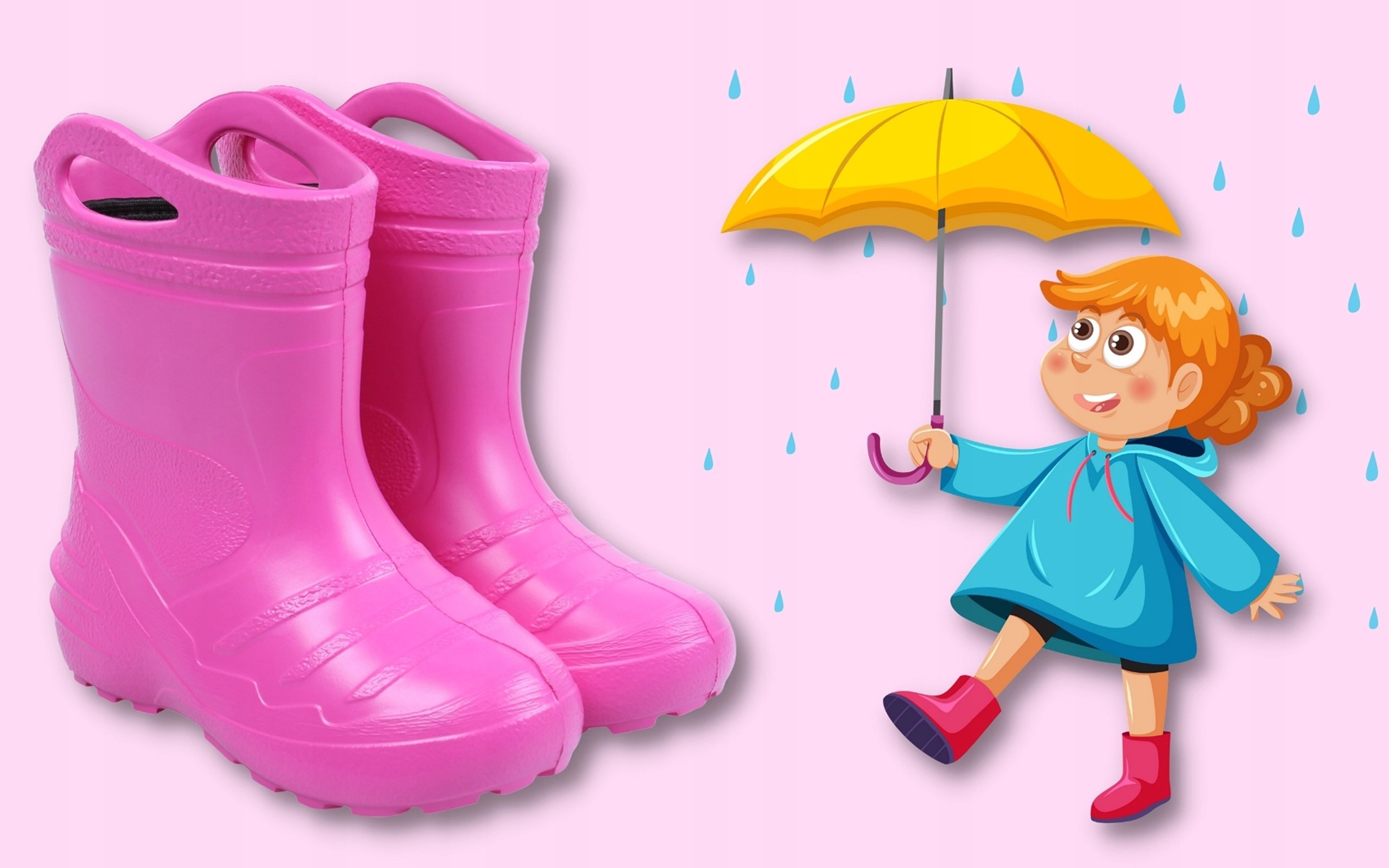 Ciemnoróżowe kalosze dziecięce KOLMAX 35 EU Marka Kolmax