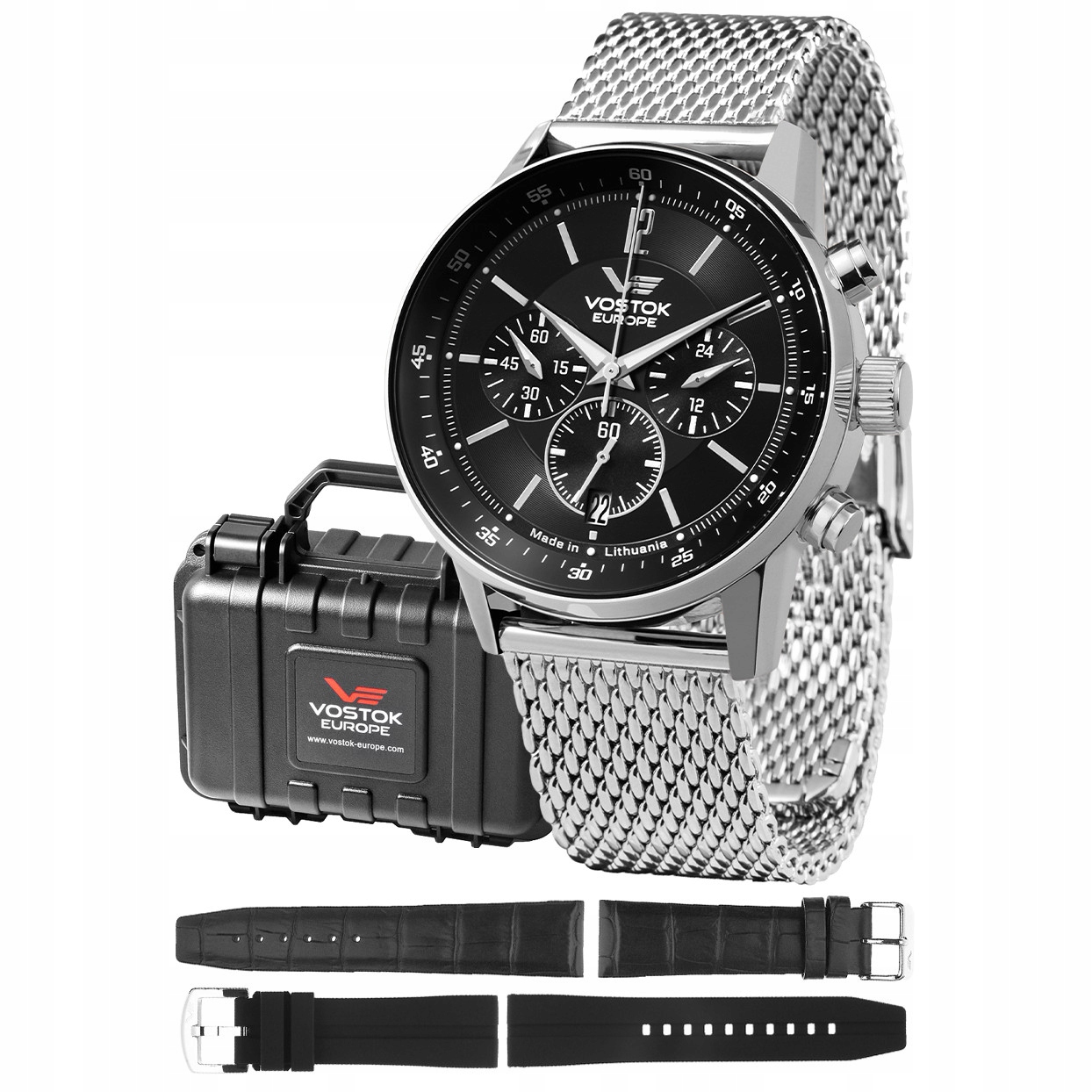 Pánské Hodinky Vostok Europe VK63-560A690-MEGA Set stříbrné