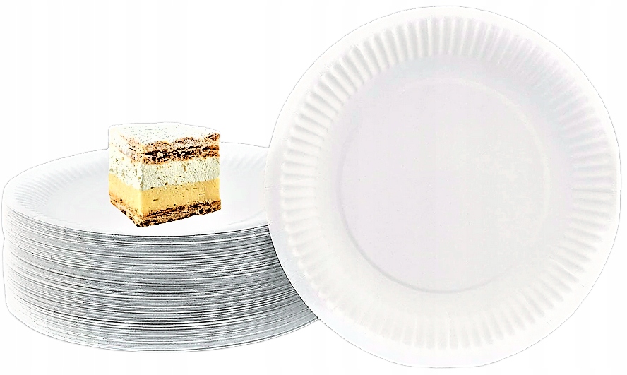 TALERZE PAPIEROWE BIAŁE JEDNORAZOWE EKO18CM 100SZT Materiał papier