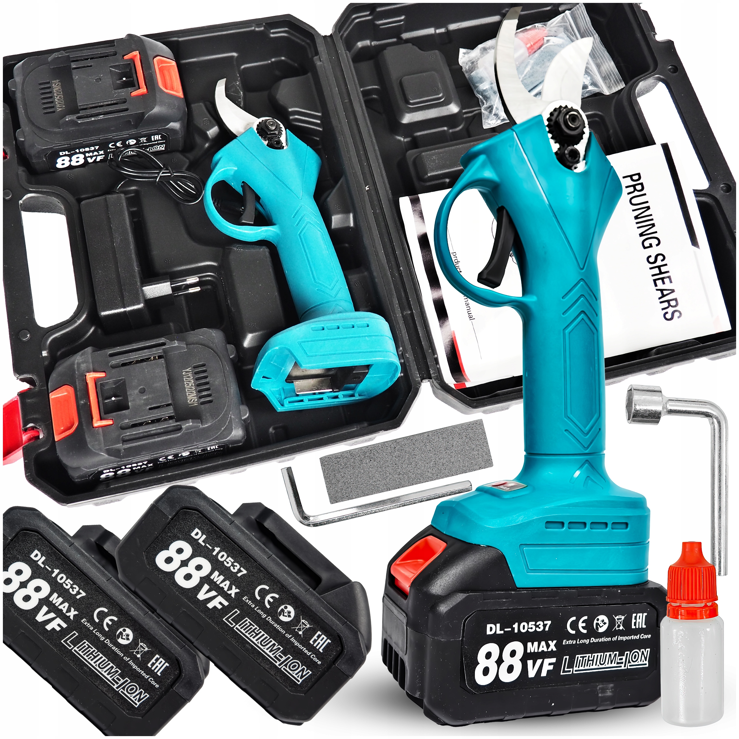 Sekator Akumulatorowy Do Gałęzi Elektryczny Ogrodowy 2X Akumulator 48V