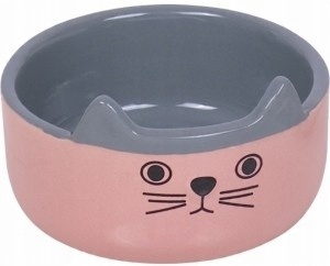 

Miska ceramiczna - pyszczek kota z uszami Różowy