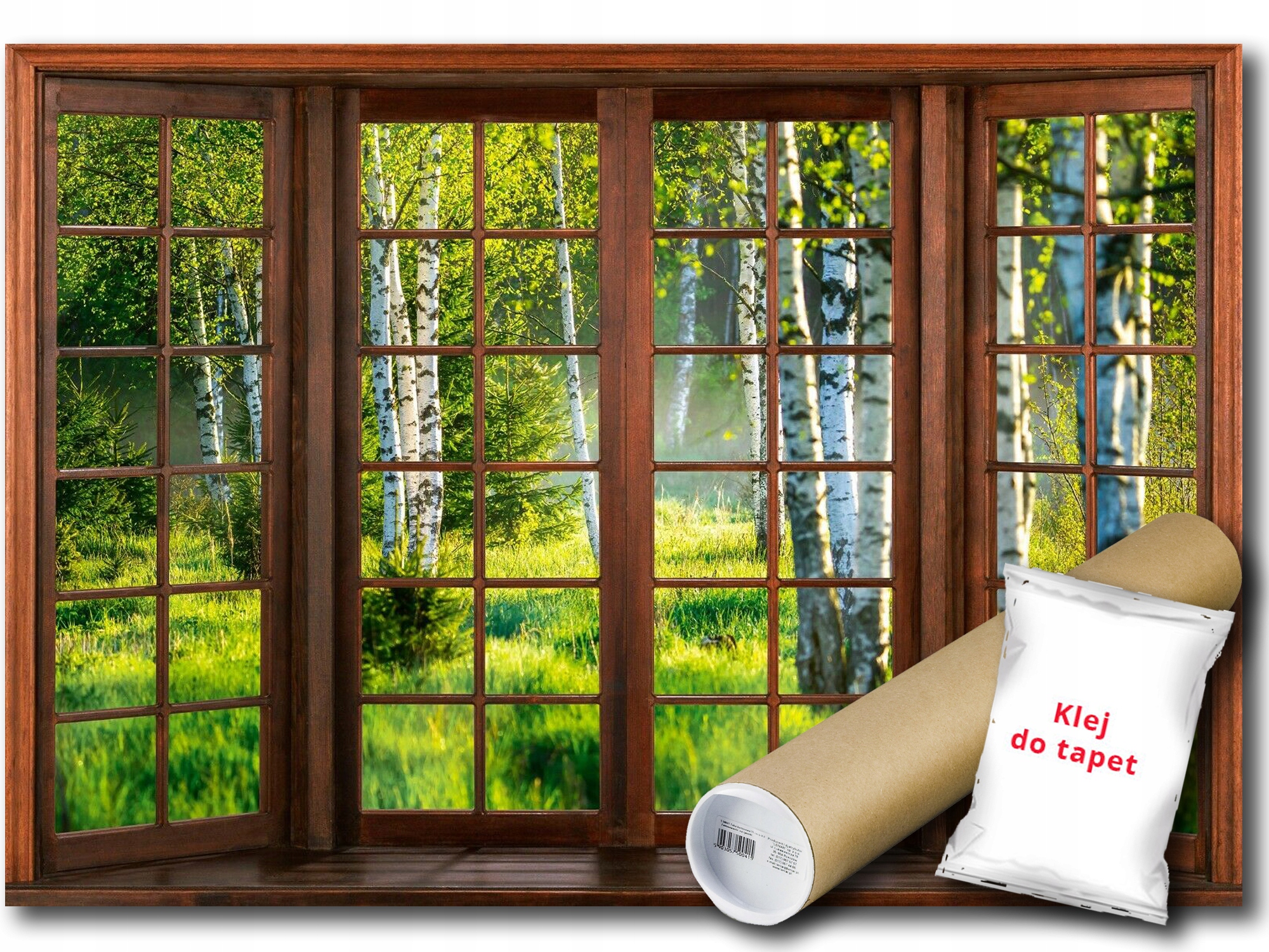 Vinylová Fototapeta Teras Okno Las Park 368x254