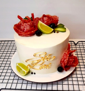 TOPPER NA Bok tortu STO LAT ZŁOTE LUSTRO ZLOTY Wysokość produktu 6 cm