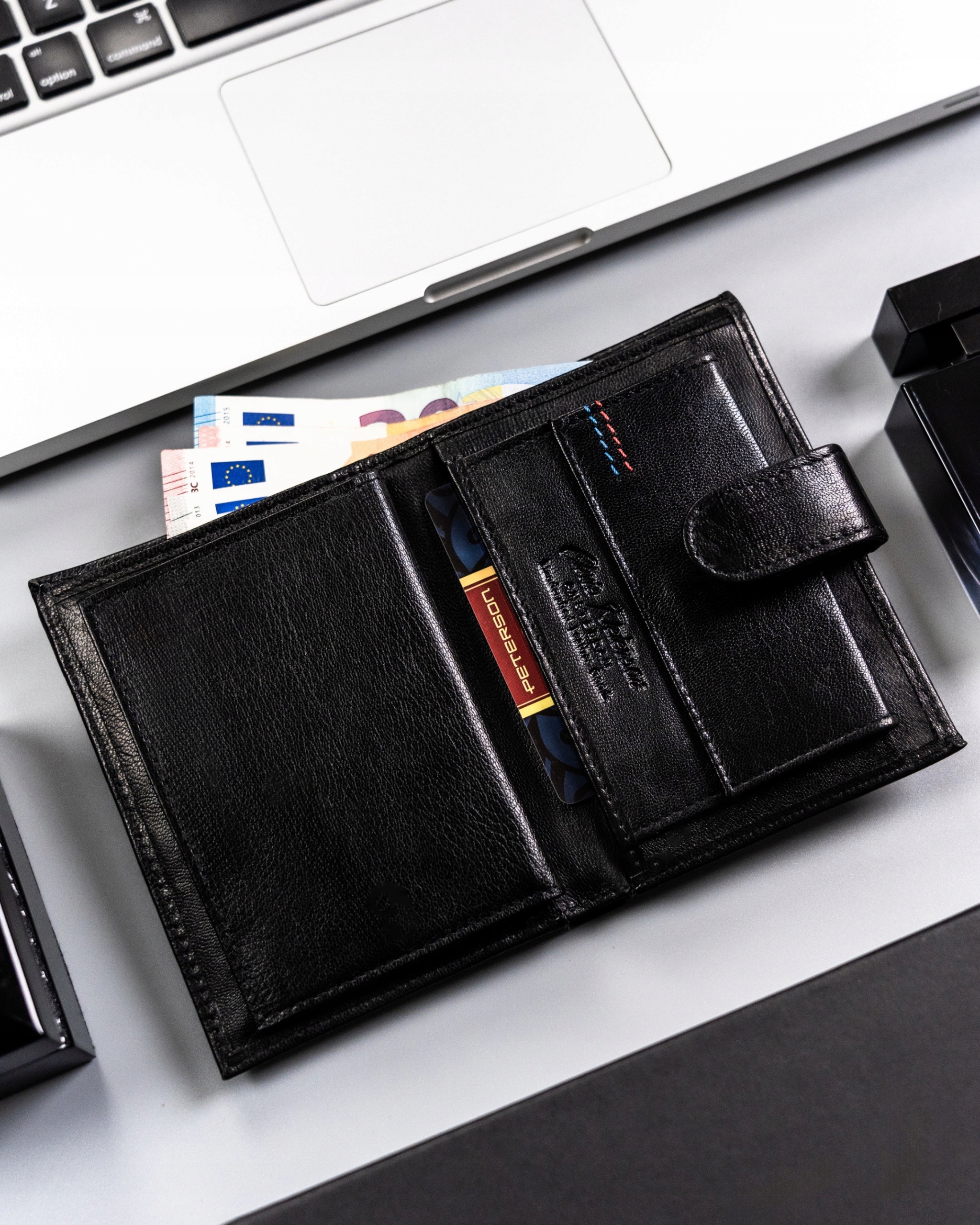 PETERSON PORTFEL MĘSKI SKÓRZANY RFID ROZBUDOWANY Kolekcja K