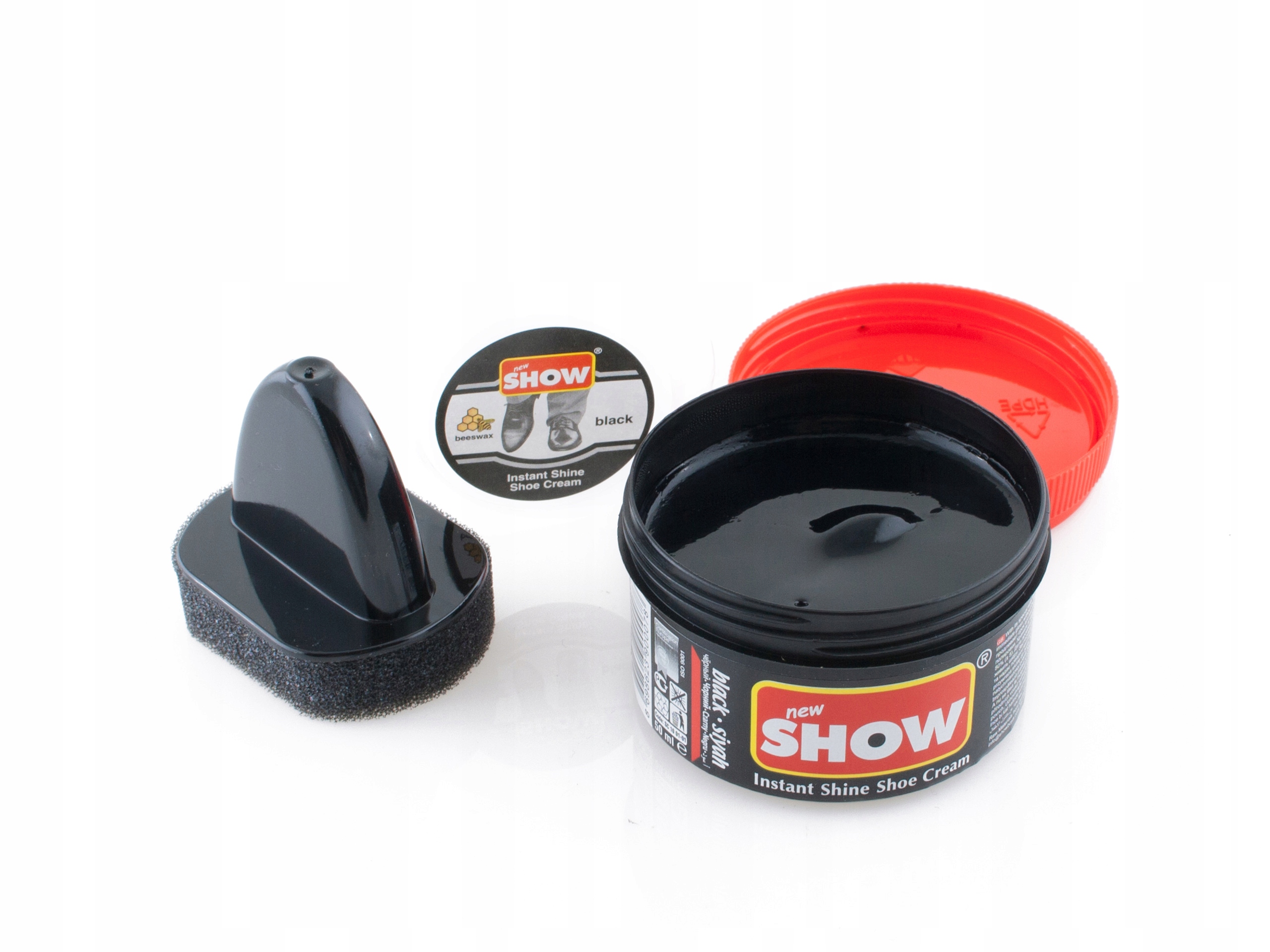 Krem Pasta woskowa do butów farba z gąbką CZARNA Marka inna