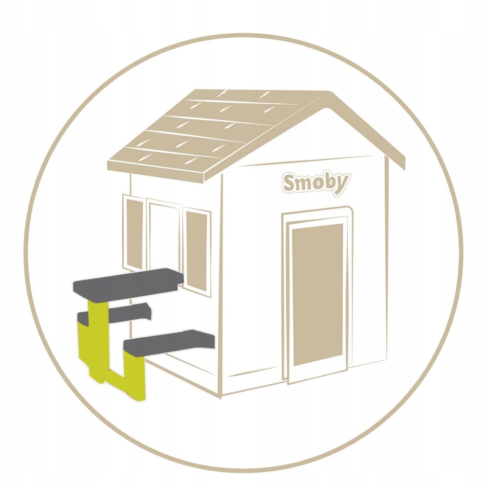 Stolik piknikowy do domków ogrodowych Akcesoria do domku Smoby Materiał plastik