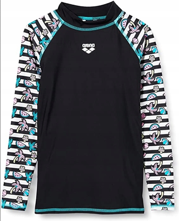 H1308 ARENA RASH VEST KOSZULKA UV DO PŁYWANIA DŁUGI RĘKAW DZIEWCZĘCA 140