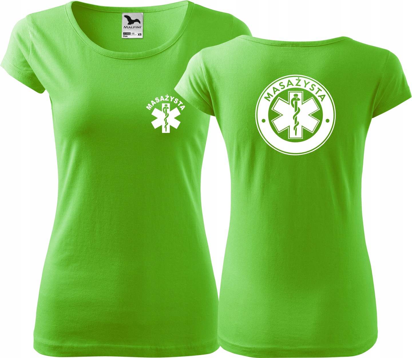 

Koszulka medyczna Pure z nadrukiem Masażysta r.XXL