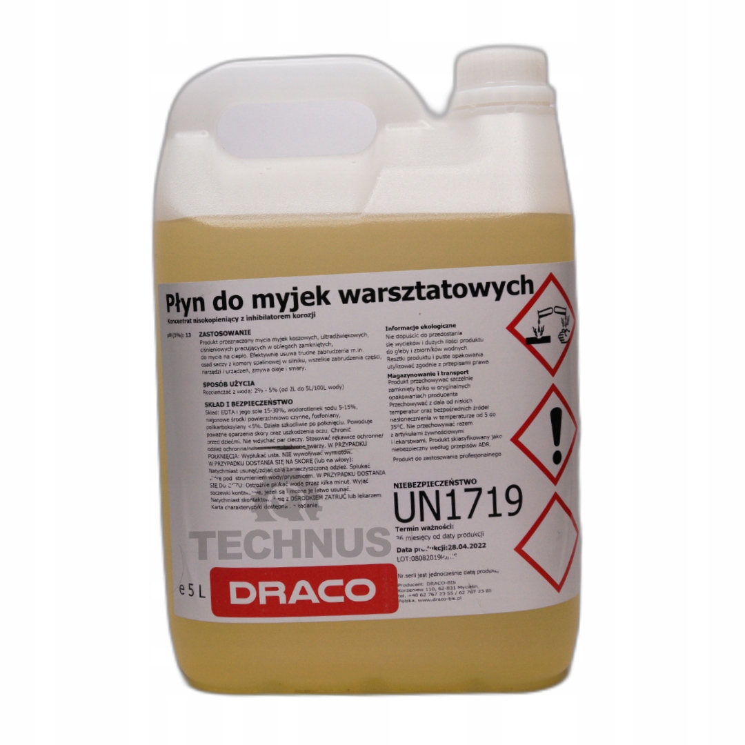 

Skuteczny płyn do myjek warsztatowych Draco 5L