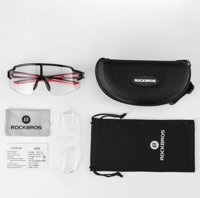 ROCKBROS OKULARY ROWEROWE SPORTOWE NA ROWER FOTOCHROMOWE UV400 FOTOCHROMEM Model okulary