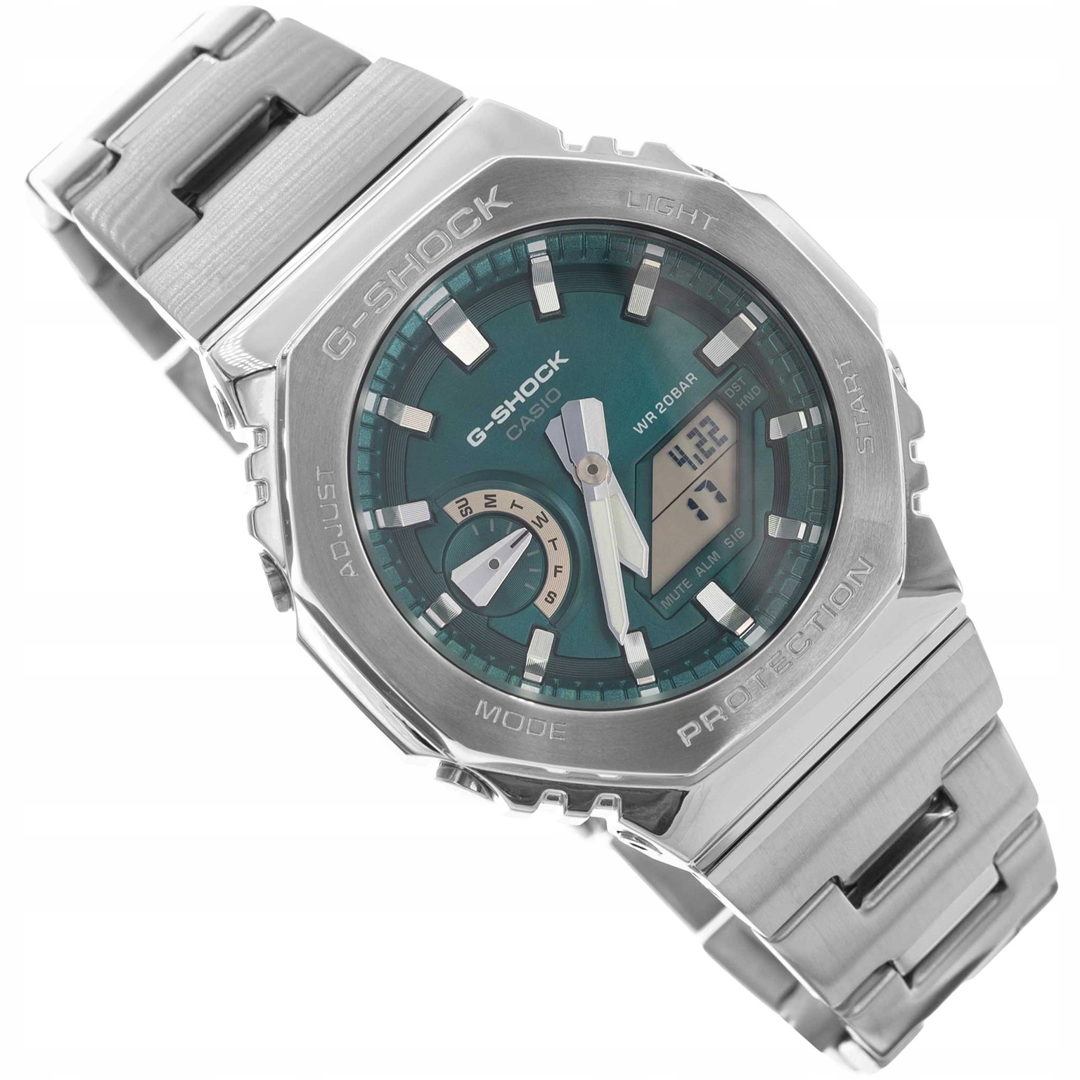 Pánské Hodinky Casio G-shock GM-2110D-3A1ER G-shock Stříbrné Na Náramku