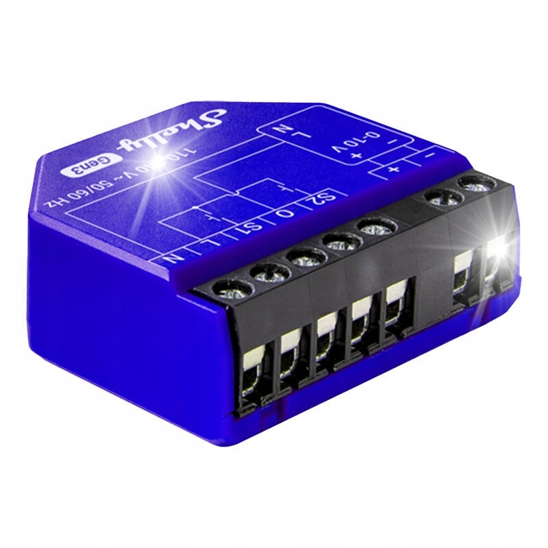 SHELLY Pro Dimmer 0/1-10V PM naszynowy modłuł sterowania poziomem jasości światła z pomiarem mocy — 10