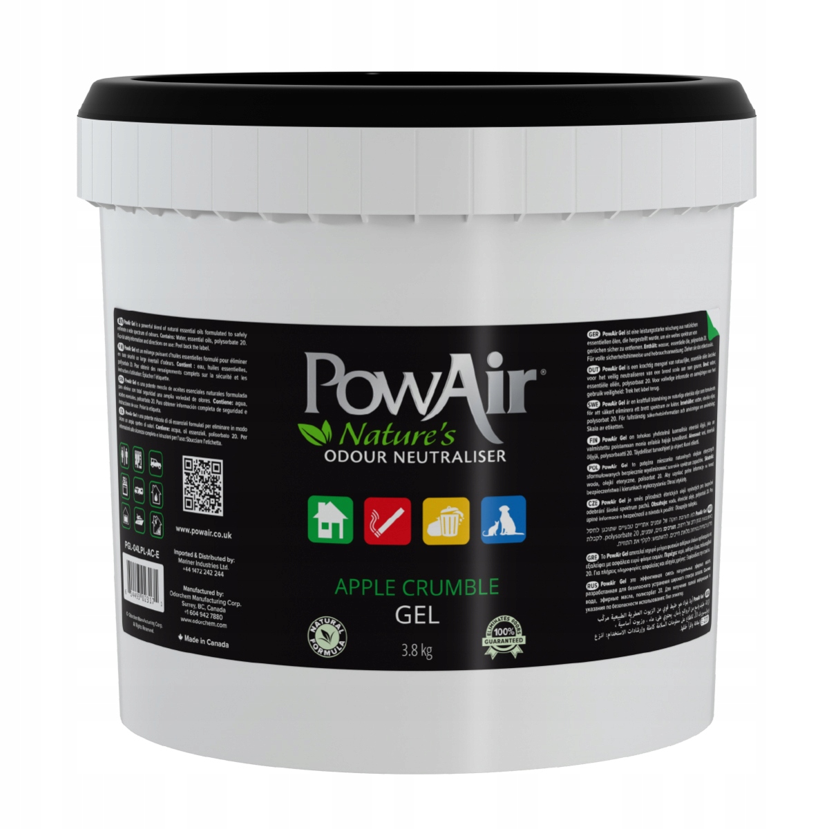 Levně Neutralizátor pachů PowAir Gel 3,8kg.+ ventilátor Breeze
