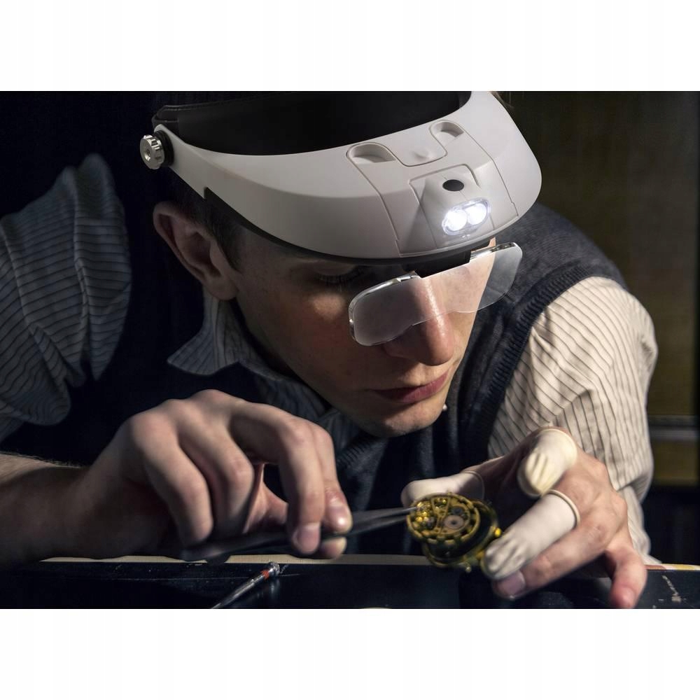 Lupa na głowę z podświetleniem LED TOOLCRAFT Maksymalne powiększenie 3.5 x