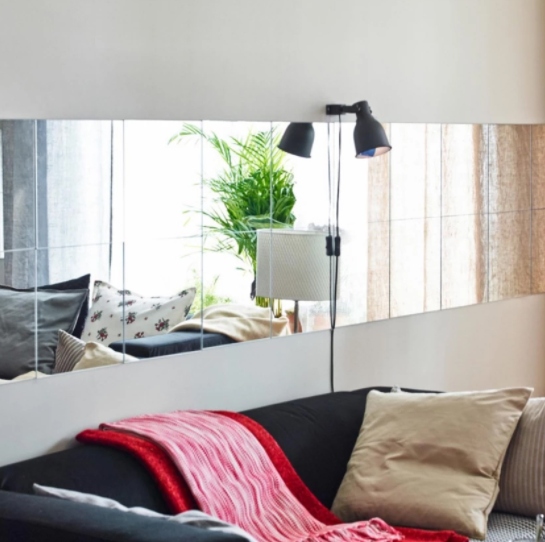 IKEA LOTS BLODLONN lustro 30x30 cm 4szt KWADRATOWE szkło EAN (GTIN) 0000123456784