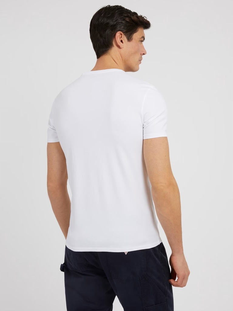 GUESS MĘSKI BIAŁY T-SHIRT KOSZULKA KRÓTKI RĘKAW L Marka Guess