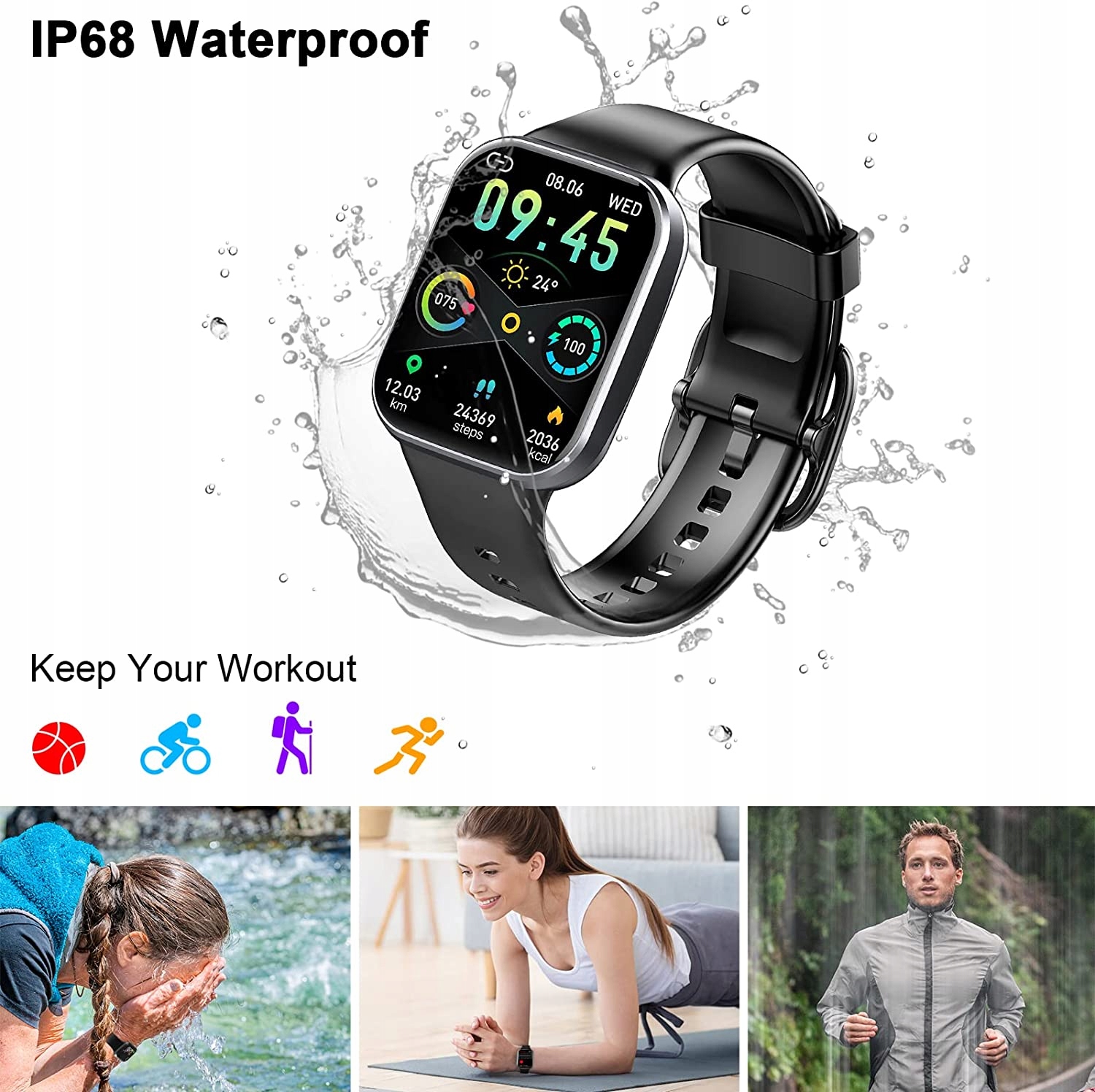 SMARTWATCH MOLOCY Q23 FITNESS TĘTNO KROKI AND IOS Marka Inna