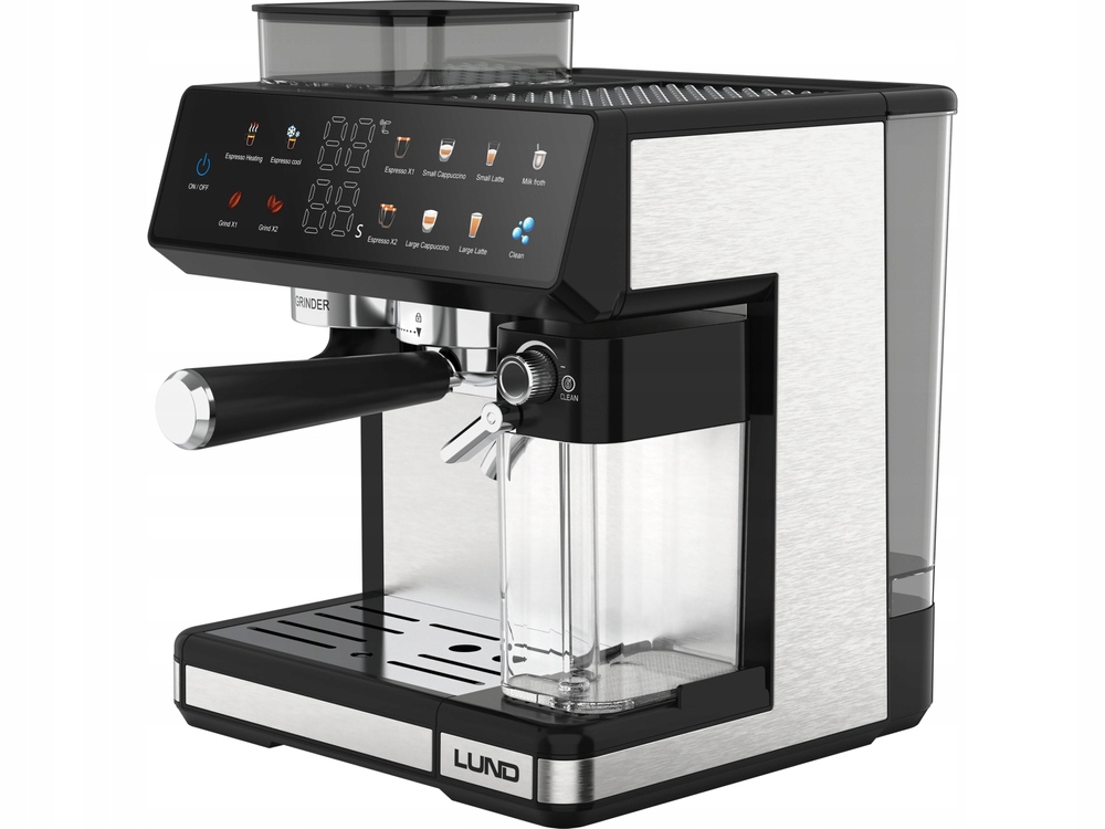 Pákový espresso kávovar Lund 68501 1350 W strieborný/sivý