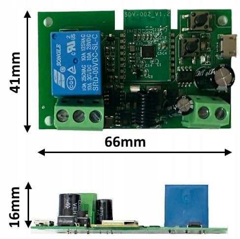 Przekaźnik beznapięciowy Wifi + RF Sonoff eWeLink 7-32V USB Rodzaj inny