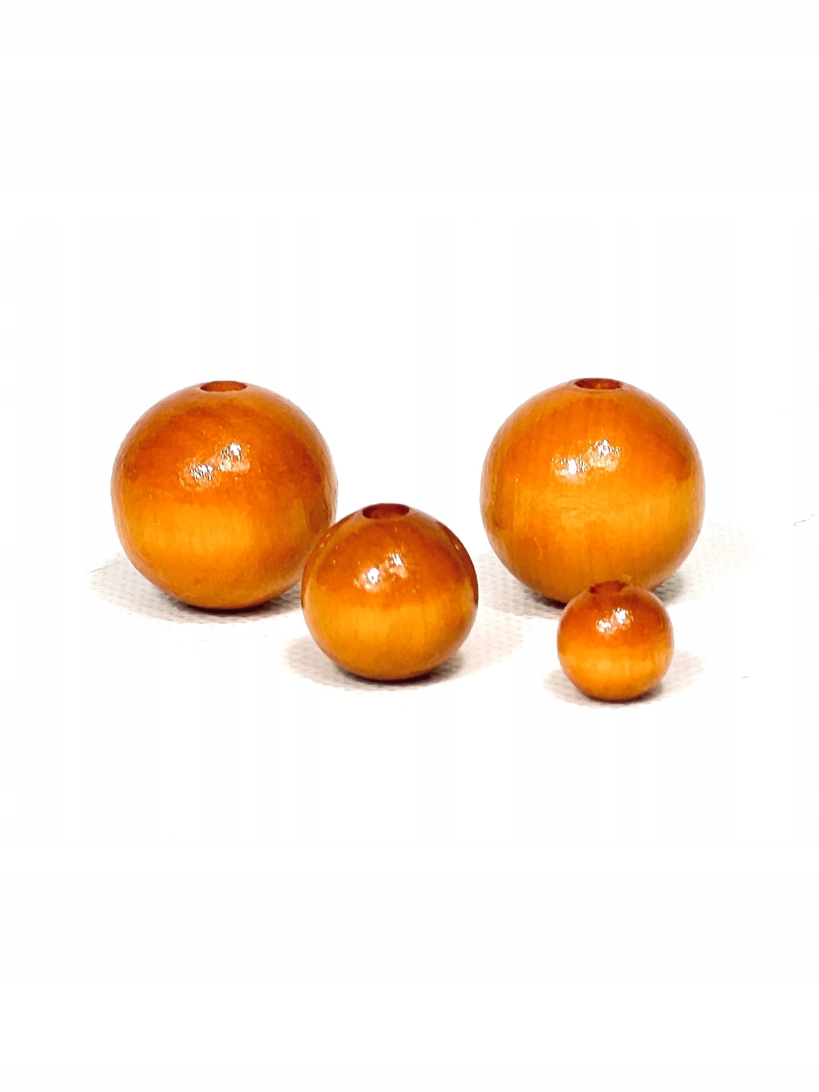 Korale koraliki drewniane pomarańczowe 20mm 50szt