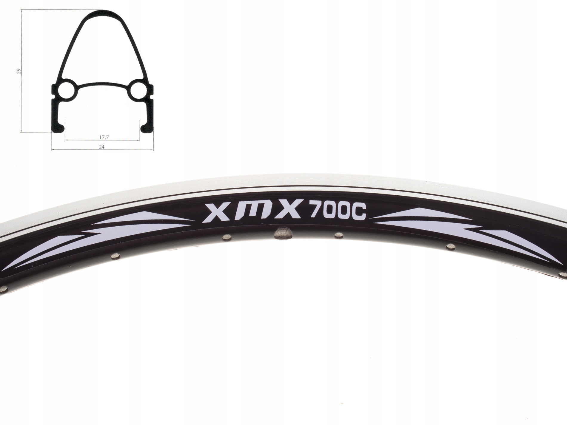 Obręcz Rowerowa XMX 28" Alu. 36H V-brake