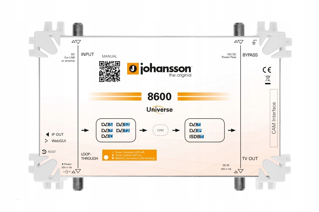 Stacja cyfrowa 8600 Universe (S2,T2,C) CI -> IP