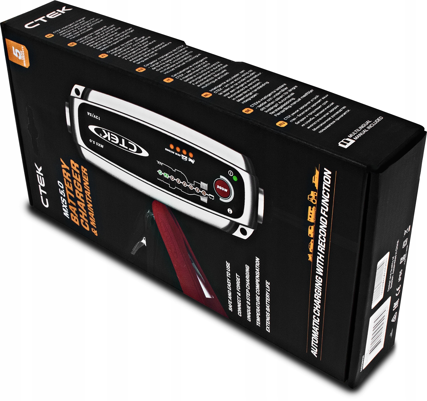 PROSTOWNIK ŁADOWARKA CTEK MXS 5.0 12V/5A GWARANCJA EAN (GTIN) 0617722087181