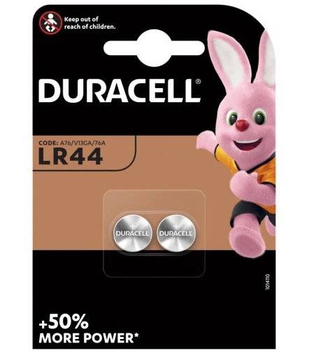 

Bateria Duracell LR44 A76 V13GA AG13 G13 2sztuki