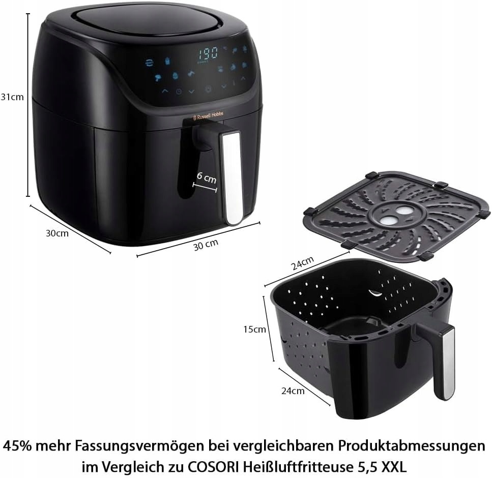 FRYTKOWNICA BEZTŁUSZCZOWA RUSSELL HOBBS AIRFRYER XXL 8L Marka Russell Hobbs