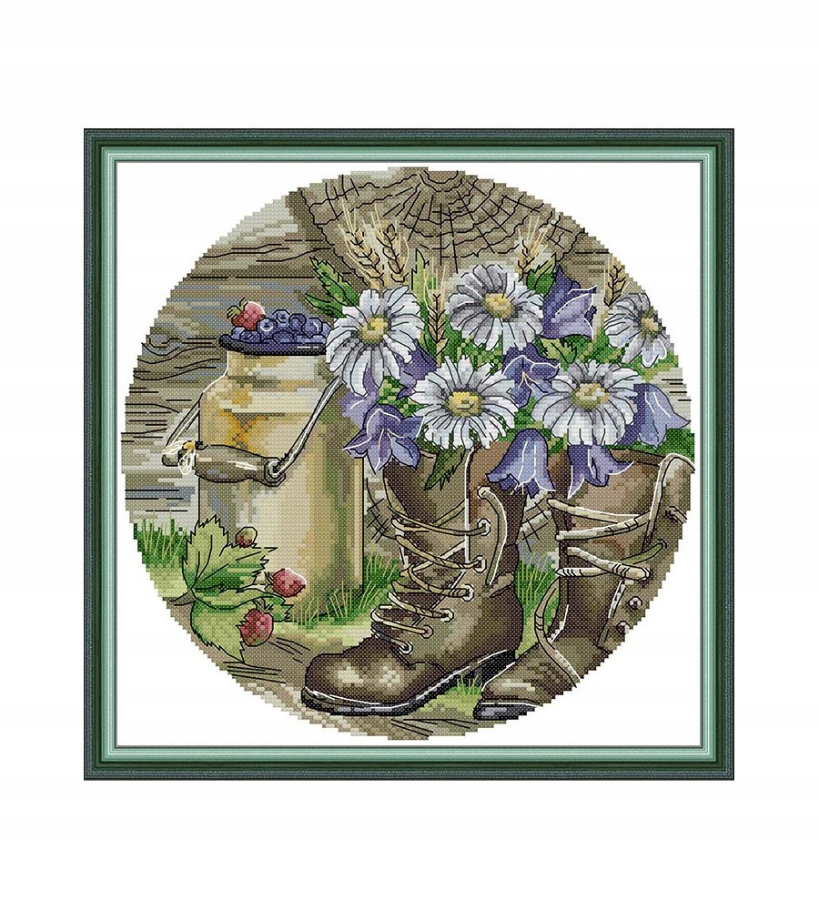 Křížková výšivka počítaná sada (kanva, mulina)