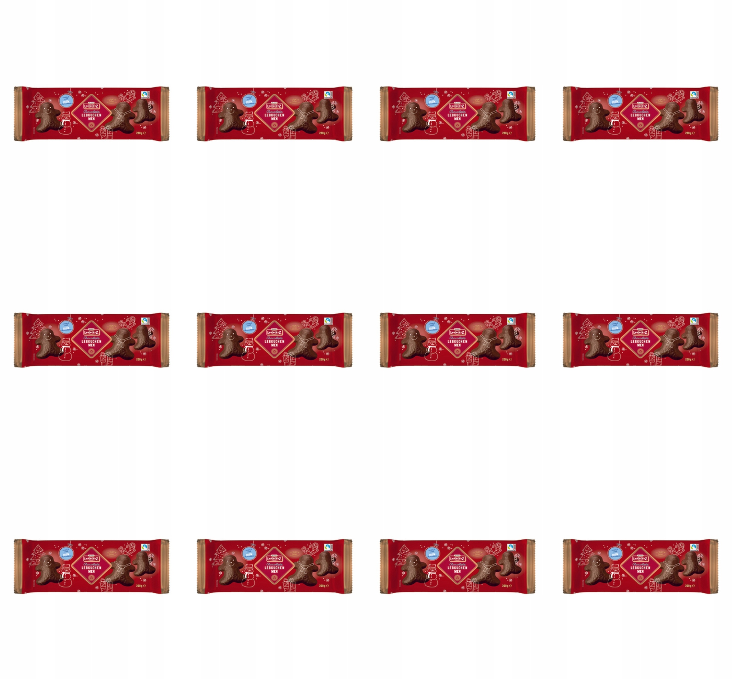 Lambertz Perníkoví panáčci v mléčné čokoládě 200 g X12