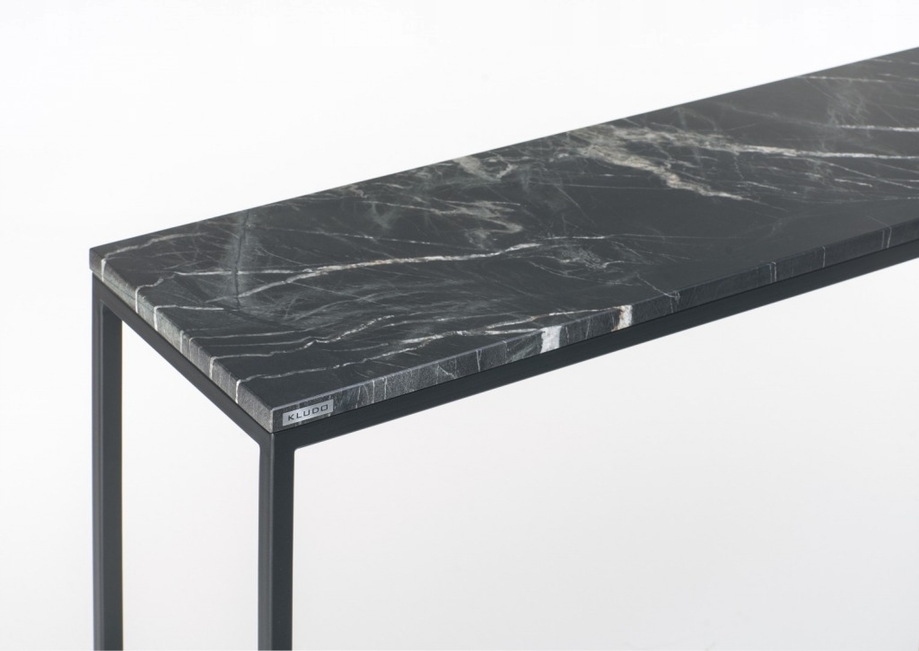 Konsola Alva kamienny blat 100x30 stalowe nogi