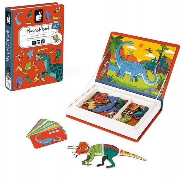 

Janod Magnetibook Dinozaury Układanka magnetyczna
