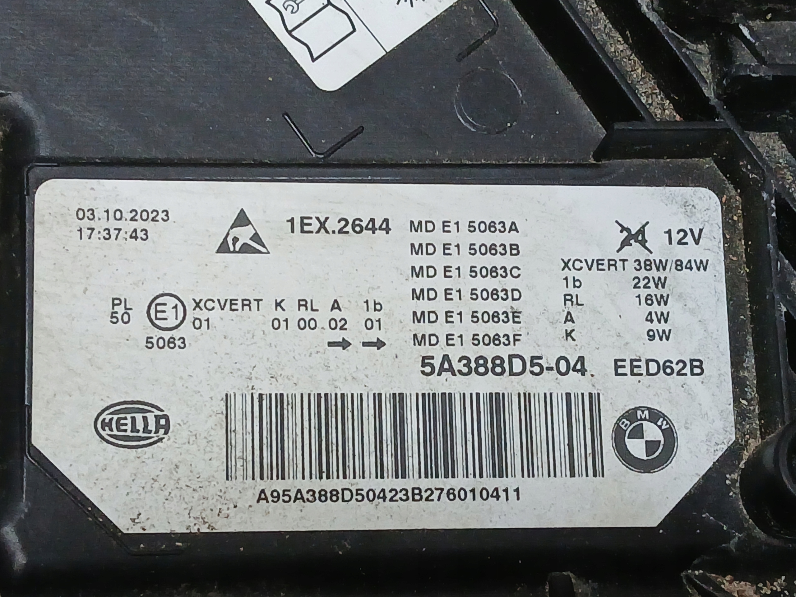 light front left BMW BMW V 5 G30 G31 LIFT LASER A5388D5-04