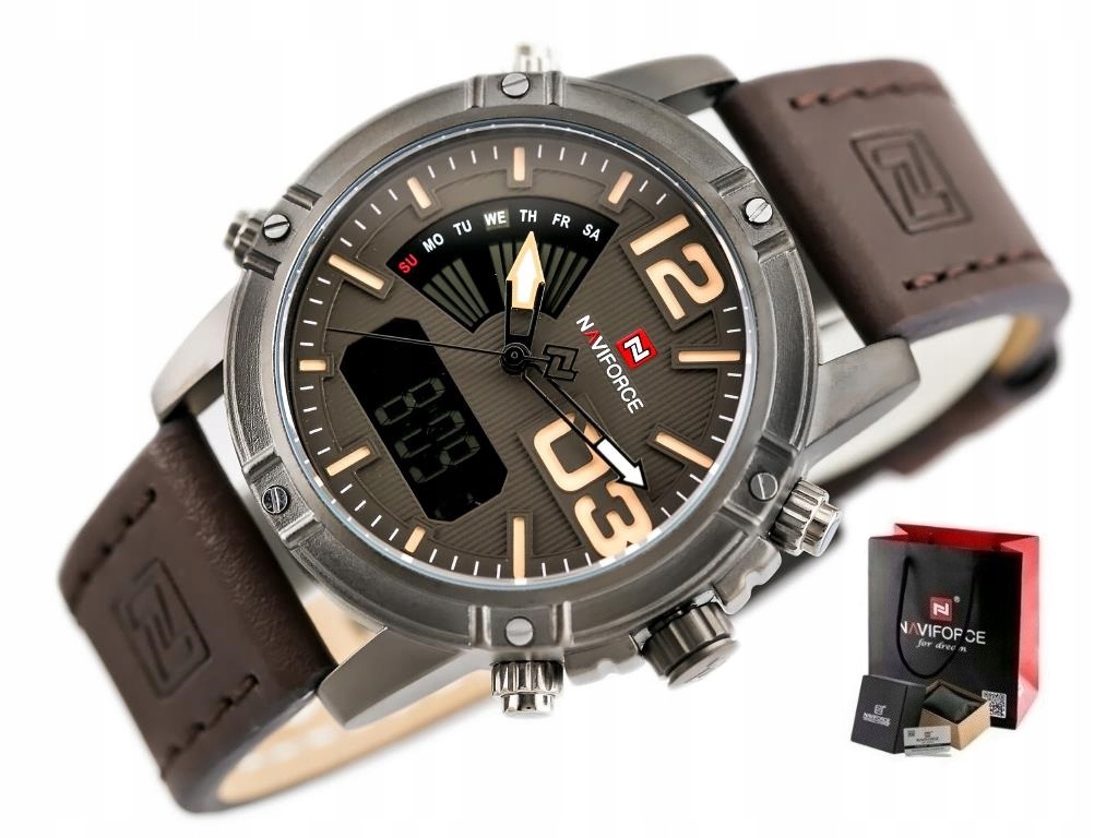 

Zegarek Męski Naviforce stoper data +box +grawer